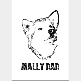 Mally Dad Alaskan Malamute Posters and Art